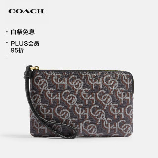 COACH 蔻驰 女士CORNER ZIP经典老花零钱包