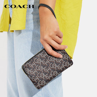 COACH 蔻驰 女士CORNER ZIP经典老花零钱包