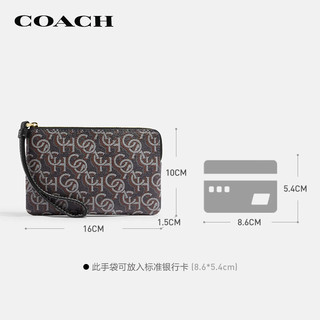 COACH 蔻驰 女士CORNER ZIP经典老花零钱包