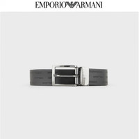 阿玛尼 EMPORIO ARMANI（ARMANI）春夏男通体压花标双面腰带套装 88045-黑色/深蓝色88044-黑色/深 88045-黑色_深蓝色