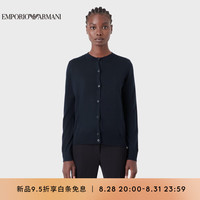 阿玛尼EMPORIO ARMANI 女装23早秋EA女士圆领纽扣羊毛针织外套