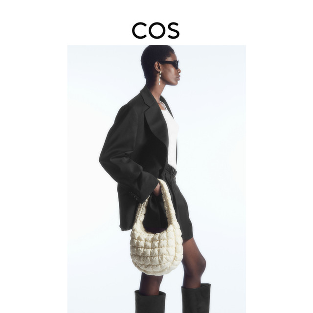 COS 女士 绗缝单肩迷你云朵包白色2023夏季新品0973537033
