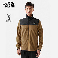 THE NORTH FACE 北面 抓绒衣男23春款经典户外舒适保暖抓绒外套 49AE 173/棕色