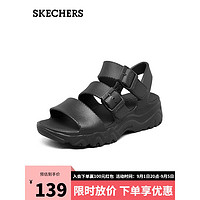 SKECHERS 斯凯奇 泡泡熊猫坡跟凉鞋运动休闲厚底沙滩鞋女111061  BBK全黑色 37