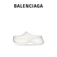 巴黎世家（BALENCIAGA）23夏季CROCS™女士休闲穆勒鞋 白色 35