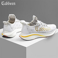 卡宾（CABBEEN）男鞋夏季男士休闲鞋透气飞织运动鞋百搭小白鞋厚底鞋子男 白色 39