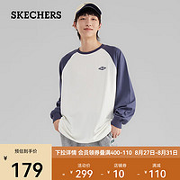 斯凯奇（Skechers）男女同款针织长袖T恤衫L323U090 奥德赛灰/026R XS