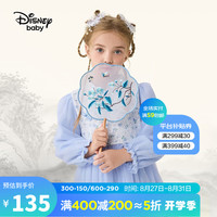 迪士尼（Disney）童装儿童女童梭织国风长袖连衣裙23秋DB331RE04蓝色碎花100