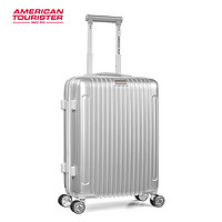 美旅箱包(AmericanTourister)行李箱万向轮21英寸银色商务通勤拉杆箱 银色 21英寸