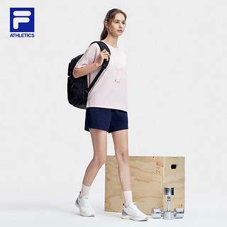 FILA 斐乐女包背包2023秋运动背包双肩包大容量书包 深黑-BK XS