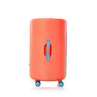 美旅箱包美旅2023行李箱创新鼓鼓箱小型登机箱大容量旅行箱拉杆箱QV1 玫红/蓝 18英寸