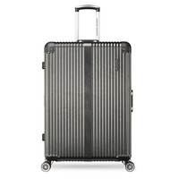 美旅箱包(AmericanTourister)AT TZ7铝框行李箱男女拉杆箱22/26/29吋大容量耐磨旅行密码箱 炭灰色 +双肩包 22吋