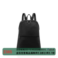 TUMI 途明 Voyageur系列女士休闲尼龙折叠双肩背包 黑色拼烟枪色/0196623DGM