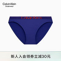 Calvin Klein内衣23早秋女士醒目提花轻薄透气性感比基尼内裤QF7411AD FPT-宝石蓝 XS