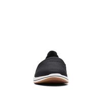 其乐(Clarks)女单鞋透气舒适平底帆布靓丽圆头一脚蹬夏862 Black 10