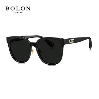 暴龙（BOLON）太阳镜 2023年板材猫眼时尚墨镜 暴龙眼镜 BL3106 C10-灰色/亮黑-偏光款