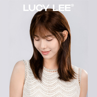 LUCY LEE仿生皮肤刘海假发片女蓬松高颅顶全真人发遮白无痕补发片