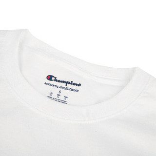 Champion 草写logo纯色圆领短袖T恤 白色 GT23H-Y06794-045