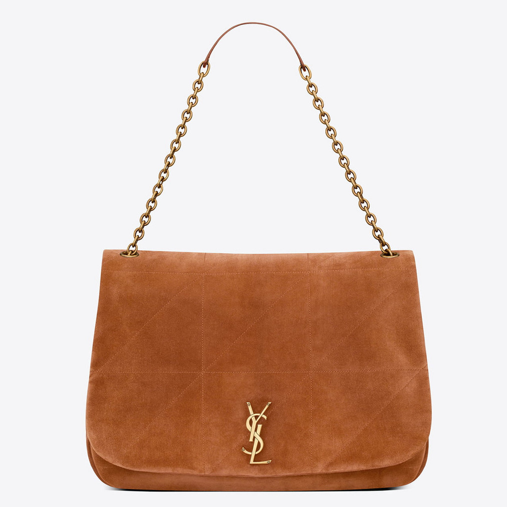 SAINT LAURENT 圣罗兰 女士单肩包 7424311U8P72102 棕焦糖色 大号