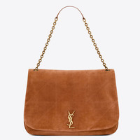 SAINT LAURENT 圣罗兰 女士单肩包 7424311U8P72102 棕焦糖色 大号