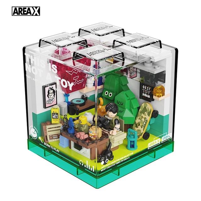 AREAX X砖区 玩具私藏 ITOYZ联名款盒子积木拼装