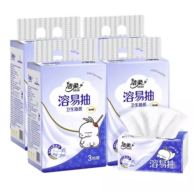 C&S 洁柔 流氓兔联名 抽取式厕纸 4层*80抽*12包（195*133mm）