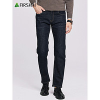 杉杉（FIRS）弹力耐磨直筒牛仔裤男2023秋季黑灰色商务中腰长裤子408 黑灰色 32/80A