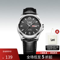 李 Lee手表男中性商务时尚黑色表盘石英表防水LEF-M467ASL1-1SSY 
