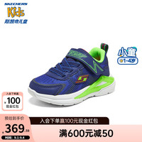 SKECHERS 斯凯奇 童鞋男童学步鞋宝宝魔术贴闪灯鞋幼童休闲鞋子401660N