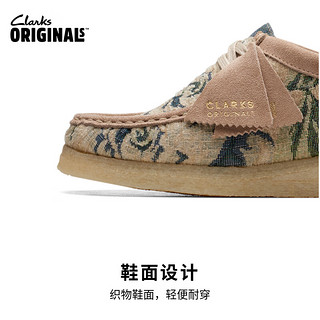 Clarks其乐ORIGINALS WALLABEE.2023春新款女鞋复古魅纹袋鼠鞋 灰色 261699164 39