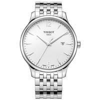 天梭（TISSOT）俊雅系列石英手表钢带男表T063.610.11.037.00 42mm皮带黑盘罗马刻度T063.610.