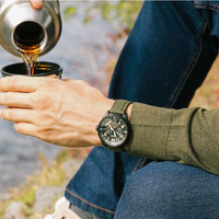 西铁城(CITIZEN)美国军绿帆布防水光动能男表 BU2055-16E 军绿色 BU2055-16E