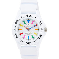 西铁城（CITIZEN）Qu0026Q手表VR25-002 白色简约学生考试游泳防水指针表 VR76-004 外径44MM 游泳级防水