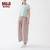 無印良品 無印良品 MUJI女式 凉感短袖T恤 休闲百搭多巴胺凉爽短袖BB13CC3S 薄荷绿色 XL(165/92A)