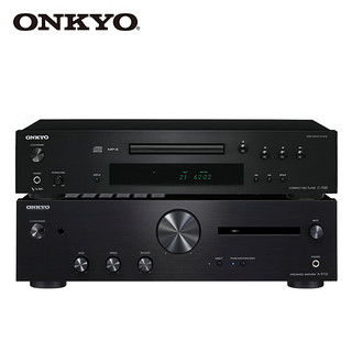 ONKYO安桥A-9110功放+C-7030 CD机套装HIFI功放机 合并式立体声功放 2.1声道放大器发烧播放器银色