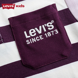 Levi's 李维斯童装男童短袖POLO衫2023夏季新款儿童鸳鸯撞色复古短T上衣 糖果白 110/52