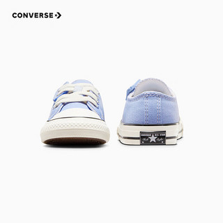 Converse 匡威婴童鞋男女童学步鞋2023儿童1970魔术贴低帮帆布鞋 浅蓝紫色 25码 适合脚长15.6cm