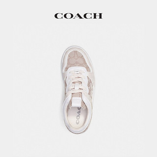 COACH/蔻驰女士经典标志提花织物C201低帮运动鞋