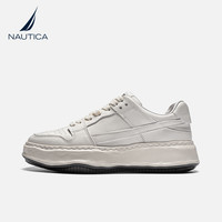 NAUTICA/诺帝卡女鞋子通勤厚底运动休闲板鞋2023小白鞋夏季款