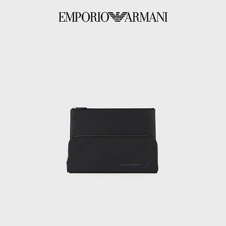 EMPORIO ARMANI/阿玛尼2023秋男士十字纹拉链外袋手拿包