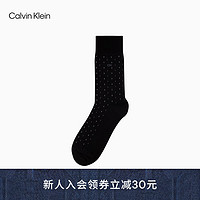 Calvin Klein Jeans23早秋男士雨滴状提花正装绅士商务休闲袜LS000333 001-太空黑 OS