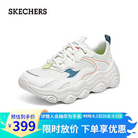 斯凯奇（SKECHERS）轻质运动鞋拼接厚底老爹鞋896246 白色/多彩色/WMLT 36.00 