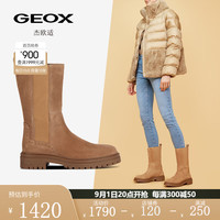 GEOX杰欧适女鞋2023秋季简约舒适酷飒百搭有型时装靴D36HRD 褐色C6018 38