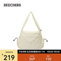 斯凯奇（Skechers）舒适运动系列男女款单肩斜挎包笔记本电脑包防沾水P323U009 月光色/004S 20升以下