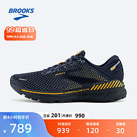 BROOKS 布鲁克斯 秋冬男鞋支撑女缓震跑鞋运动鞋Adrenaline GTS 22追岚 深蓝/灰色/向日葵黄 41