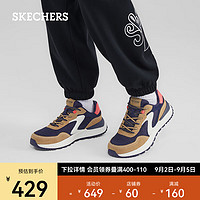 斯凯奇（Skechers）2023秋季吸震耐磨舒适户外休闲运动鞋子男183265 海军蓝色/棕褐色/NVTN 39.5