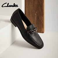 Clarks 其乐 萨拉菲纳系列女鞋链条扣休闲一脚蹬乐福鞋舒适单鞋