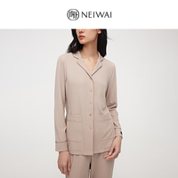 NEIWAI内外睡衣女长袖家居服套装舒舒棉舒适柔软亲肤休闲 漆树棕 S