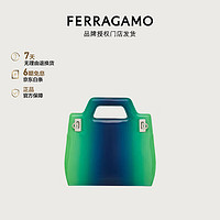 菲拉格慕（Ferragamo）【品牌授权门店发货】女士绿色Wanda精致装饰迷你手提袋 0762579