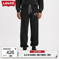 Levi's李维斯23男黑色士宽松卫裤LOGO休闲百搭长裤A6263-0000 黑色 XL